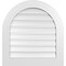 Ekena Millwork Round Top Surface Mount PVC Gable Vent: Functional, w/ 3-1/2"W x 1"P Standard Frame, 28"W x 30"H GVPRT28X3001SF - alternate 1